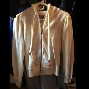 Juicy couture rhinestone zip up hoodie